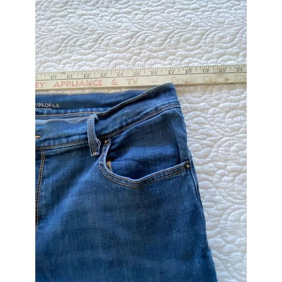 Old Navy Curvy Profile Mid Rise Jeans Blue Size 12 Long Slim Straight Leg - Picture 9 of 11